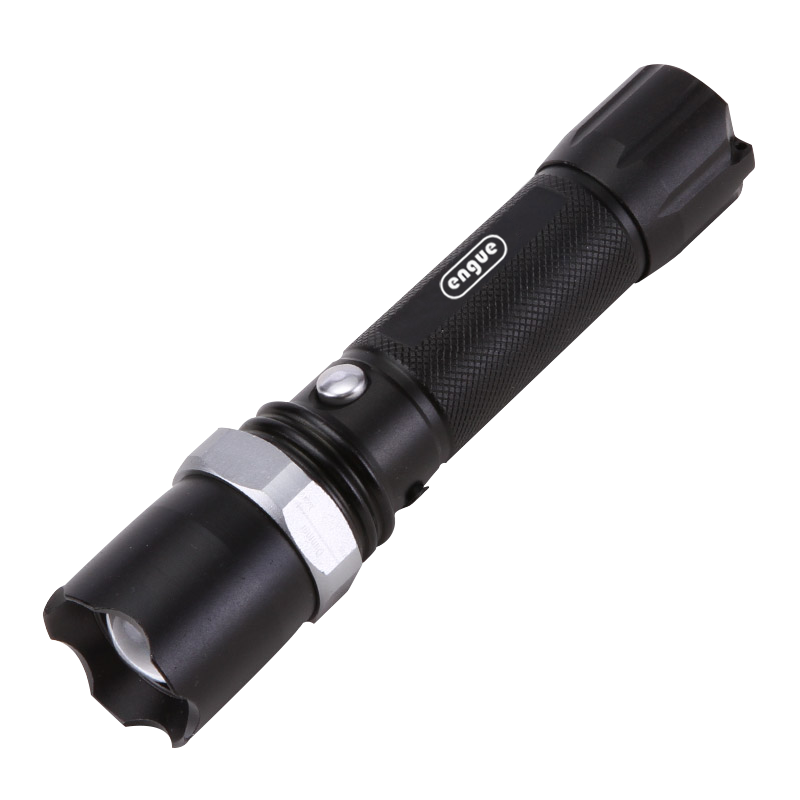 engue恩谷 CREE多功能变焦强光户外手电筒 18650充电池或3节干电池 两用安全手电筒 含电池充电款EG-110