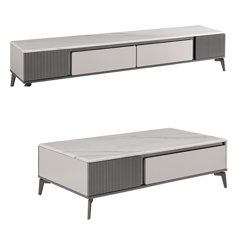 芝華仕(CHEERS)芝华仕简约现代轻奢大理石茶几电视柜组合客厅茶台家用储物PT063