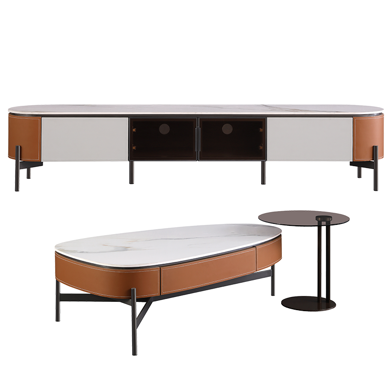 芝華仕(CHEERS)芝华仕意式茶几电视柜现代简约客厅家用岩板储物家具组合PT068