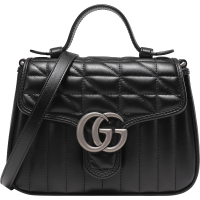 古驰 GUCCI 女士GG Marmont系列皮革双G手提单肩斜挎包迷你款 583571 UM8AN
