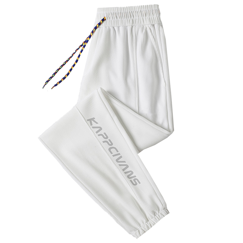 班蒂纳卫裤华夫格裤子男大童春秋大码束脚哈伦裤蓝球卫裤宽松运动休闲长裤2271