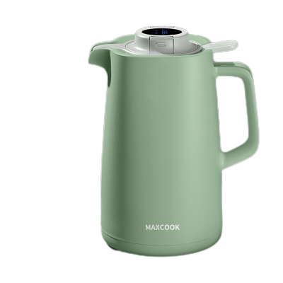 美厨(maxcook)保温水壶 智能显温家用保温瓶 大容量热开水瓶暖壶暖瓶玻璃内胆咖啡杯壶 1.5L