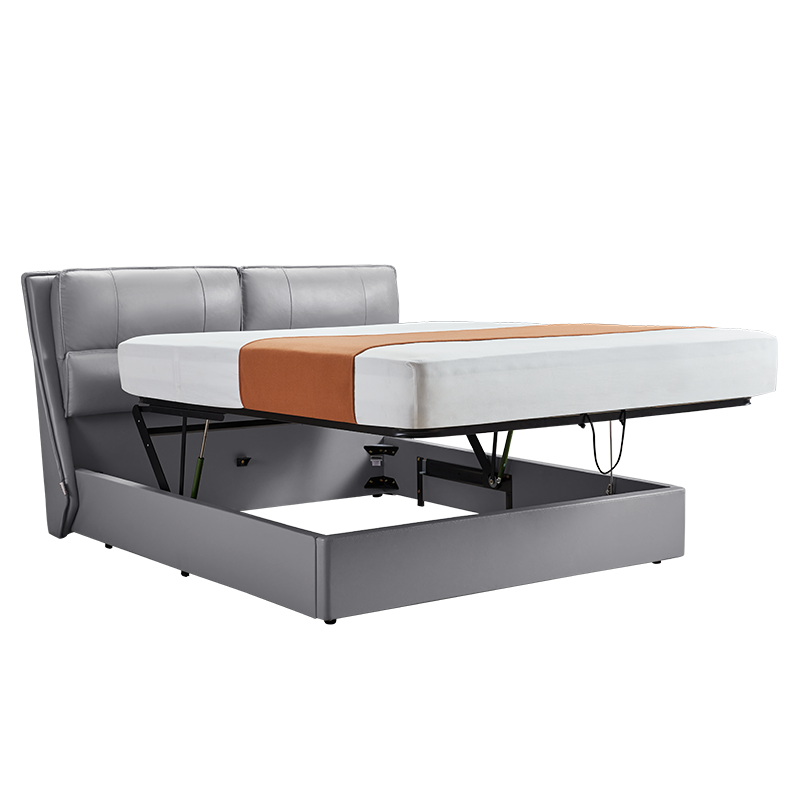 芝華仕(CHEERS)芝华仕床真皮床现代简约双人床1.8米卧室床储物床软包床皮床C066