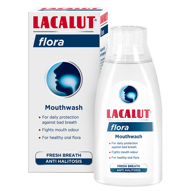 乐卡露(Lacalut)清新漱口水 含氟萤石防蛀抑菌清新口气持久留香无酒精温和不刺激 300ml 德国原装进口