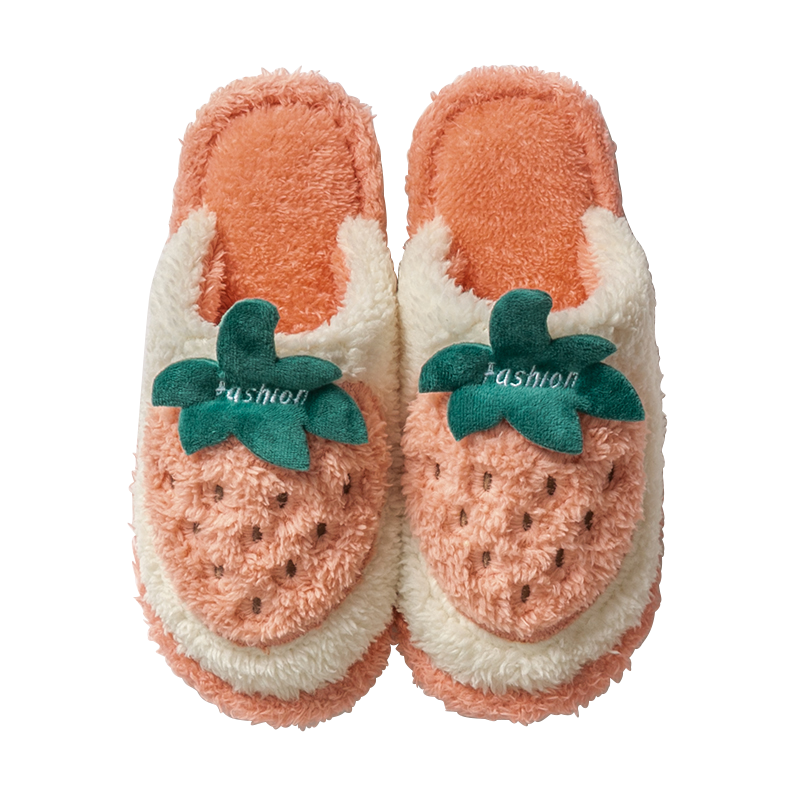 洁丽雅棉拖鞋女秋冬季室外厚底保暖拖鞋家居月子棉鞋814-1