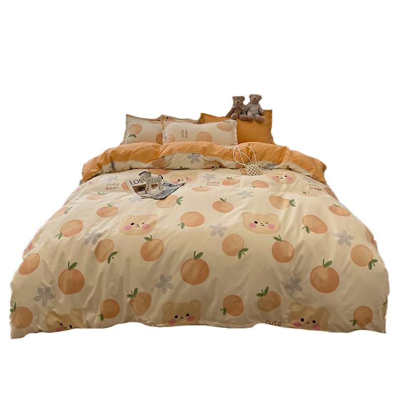 亲肤可裸睡学生宿舍单人床上用品1.5米三件套双人1.8m床上套件