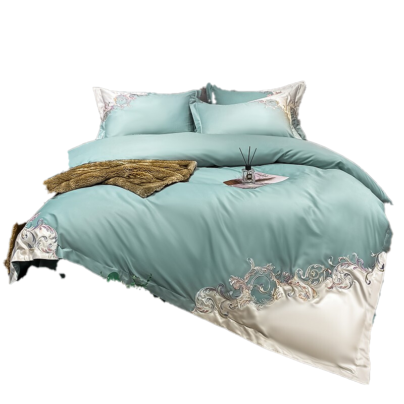 悠梦嘉居 轻奢刺绣四件套 欧式简约风 200x230cm YJ-1002 三色可选 单套价