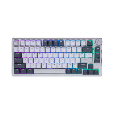 RK H81白夜版机械键盘无线2.4G蓝牙有线三模gasket结构PBT键帽电脑游戏笔记本办公键盘TTC七彩红轴