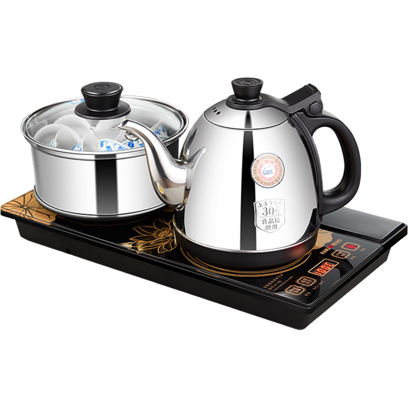 邦可臣K9全自动上水电热烧水壶保温家用智能茶具泡茶专用茶炉_K9不锈钢色