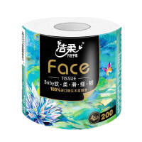 洁柔卷纸(C&amp;S) 黑Face 加厚4层200g卫生纸*10卷 (油画系列纸巾) 柔韧结合新触感