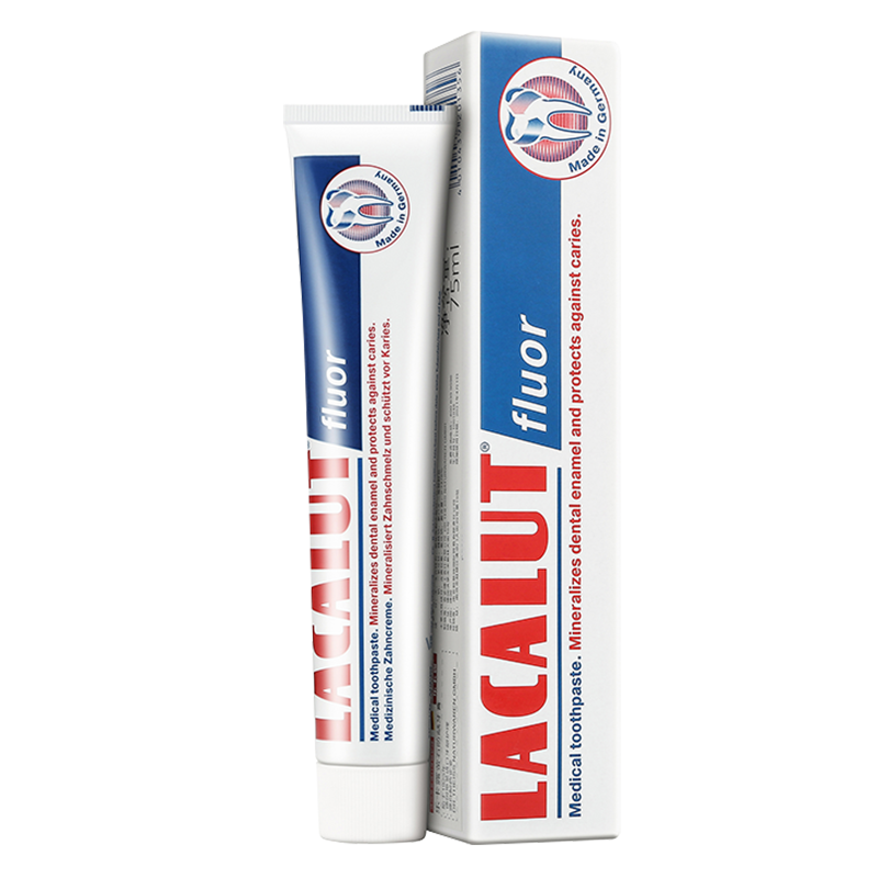 乐卡露(Lacalut)含氟萤石防蛀牙膏 固齿清新口气防蛀 75ml 德国原装进口