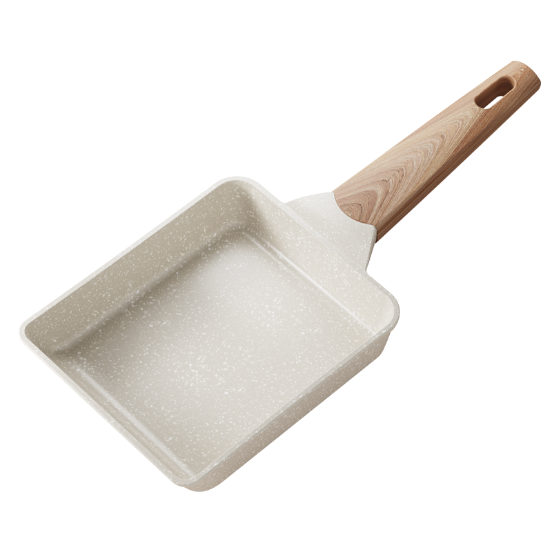 荣事达(Royalstar)平底锅不粘锅18cm绿色小煎锅日式玉子烧易清洗煎鸡蛋煎饼燃气电磁炉通用RA12220404