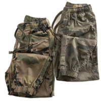 薄款透气野外冒险耐磨多功能迷彩裤潮男士潮流百搭休闲束脚裤工装威珺