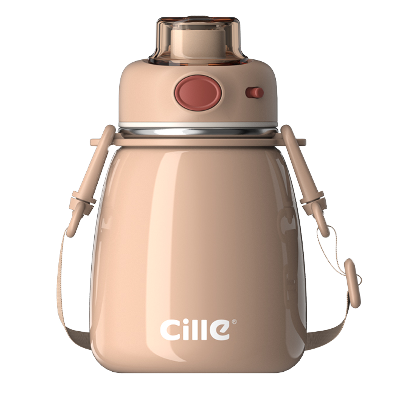 希乐大肚保温杯保冷杯316不锈钢内胆儿童男女生便携大容量可爱节日礼物双饮吸管水杯XB-22152