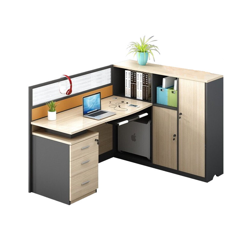 绵冠MIANGUAN办公桌经理桌职员桌实木贴皮油漆老板桌1.4米