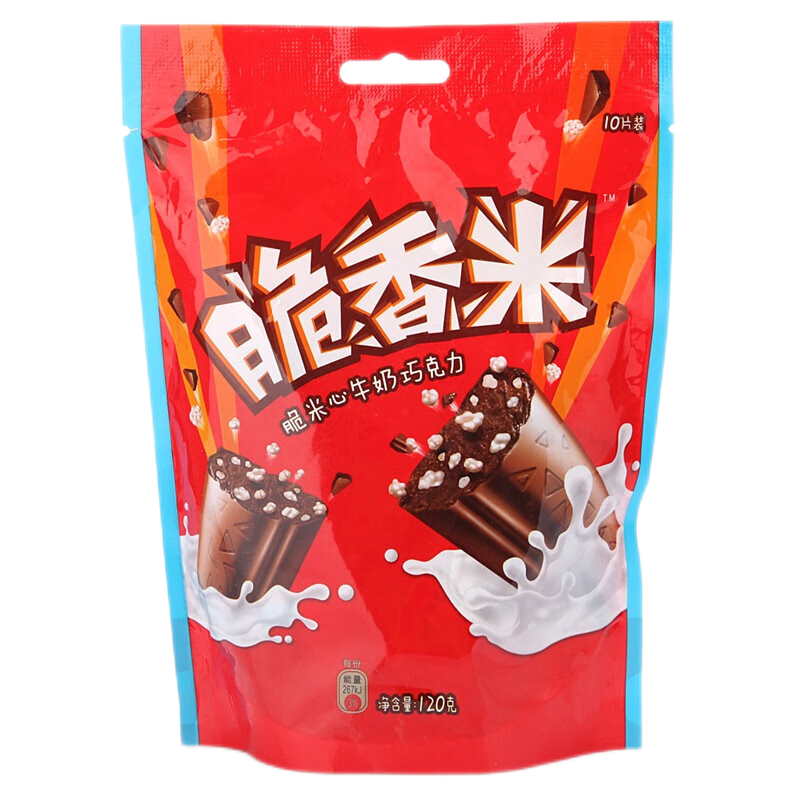 芙巧克力脆香米120g*2袋袋装牛奶黑白巧克力脆米心