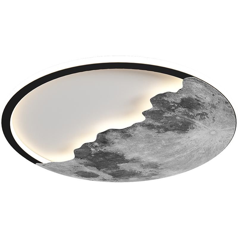 惜光者月球吸顶灯卧室灯 小客厅灯具智能控制北欧现代薄款简约灯