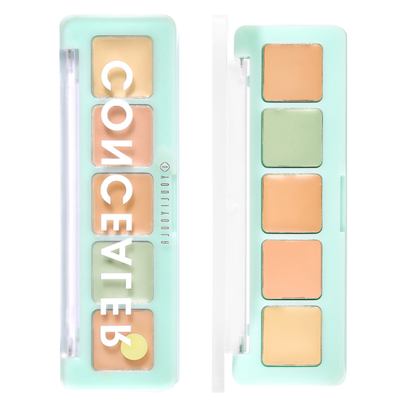 尤莉尤拉五色遮瑕膏滋润不卡粉遮黑眼圈痘印泪沟持妆全脸可用便携