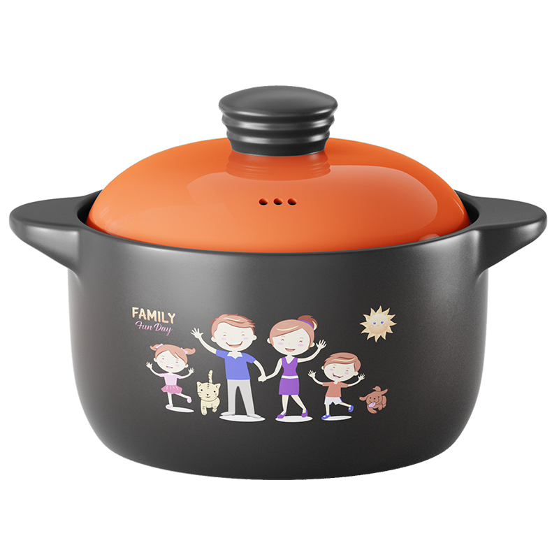荣事达(Royalstar)砂锅1.6L合家欢聚煲家用炖锅燃气陶瓷煲汤耐高温汤锅煲仔饭专用沙锅RA182207