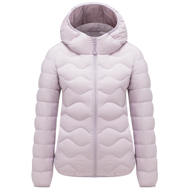 [商场同款]坦博尔22年新款羽绒服女轻薄短款连帽外套TB330328