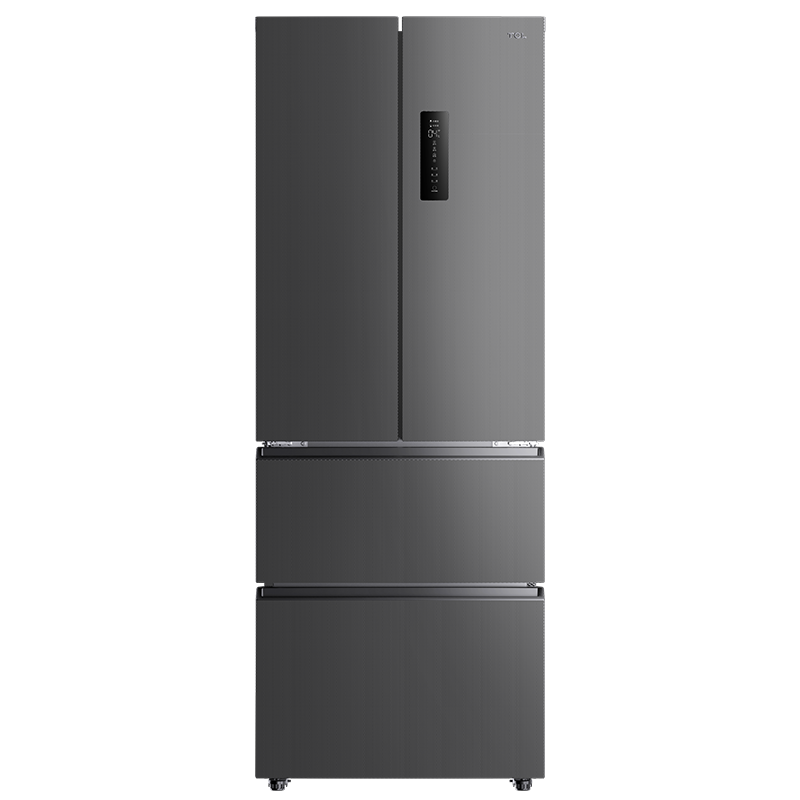 TCL 437升T7星河菱 袋鼠宝宝母婴分区冰箱法式四门多门对开门双变频 一级能效风冷无霜 超薄冰箱 R437T7-D