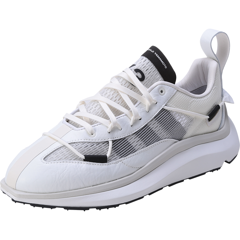 Y-3 男女同款织物配皮SHIKU RUN网眼系带休闲运动鞋GV9057