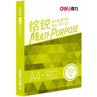 得力(deli) a4打印纸复印纸整箱加厚a4纸草稿纸白纸类折纸 办公用品纸 [办公推荐]铭锐70g整箱5包