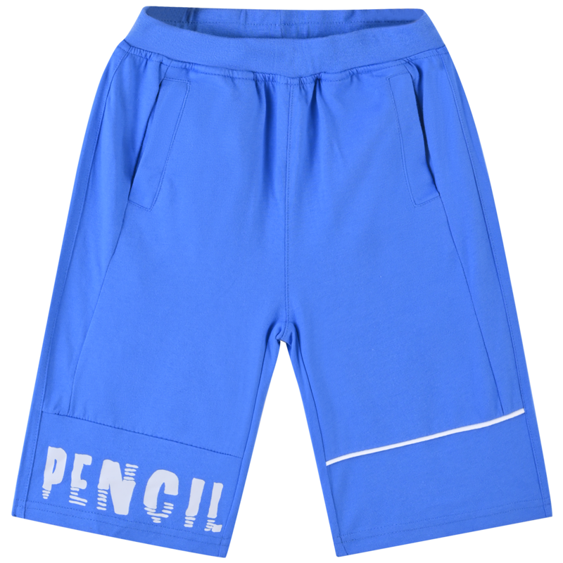 [8折价:39.2元]铅笔俱乐部童装男童中裤夏装新款儿童针织裤子中大童薄五分裤