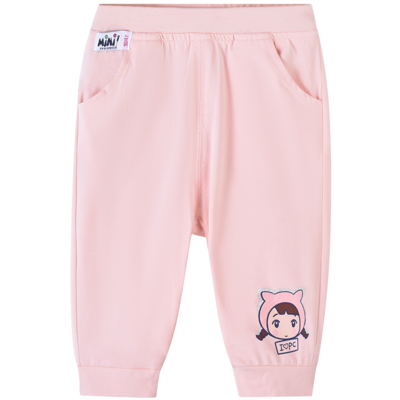 [8折价:25.6元]铅笔俱乐部童装女童中裤2022夏装新款儿童卡通裤子小宝宝七分裤
