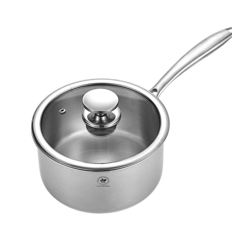 康巴赫304不锈钢小奶锅16cm婴儿宝宝辅食泡面锅家用电磁炉明火炉具通用