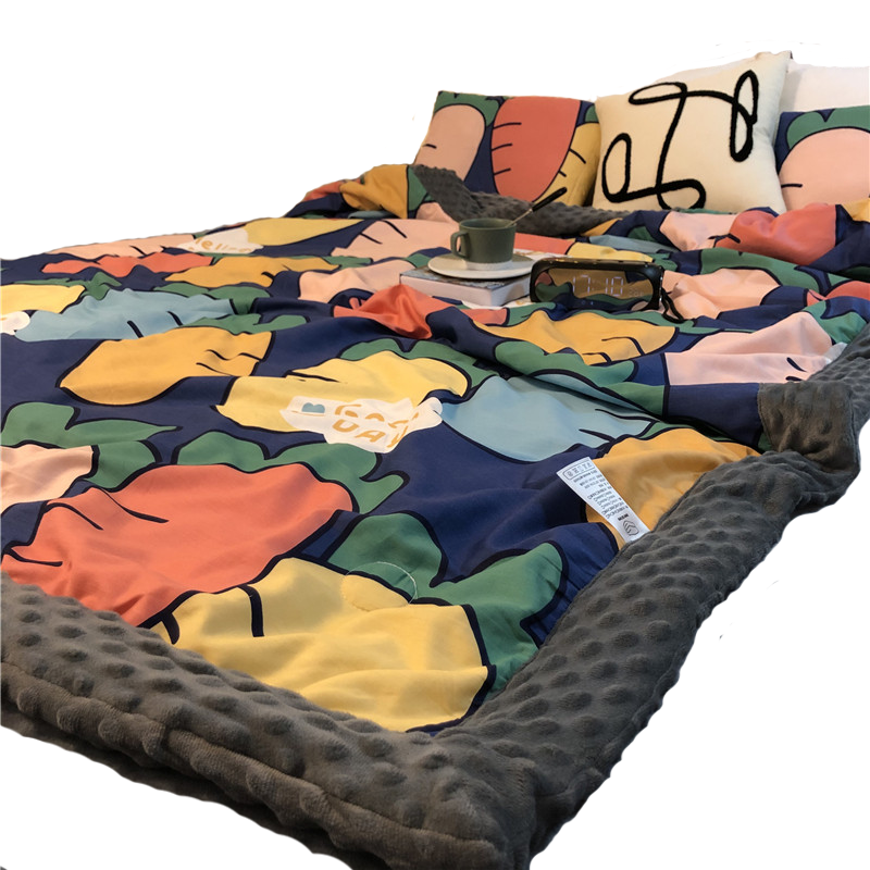 南极人(NanJiren)家纺 全棉豆豆绒毛毯被秋冬季加厚加绒单人宿舍学生宝宝儿童春秋空调毯子