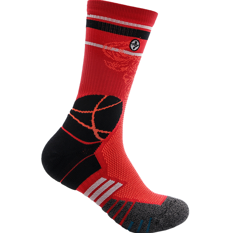 [单双装]特步男袜男士篮球袜2022年潮流长袜耐磨林书豪同款运动长筒袜运动袜