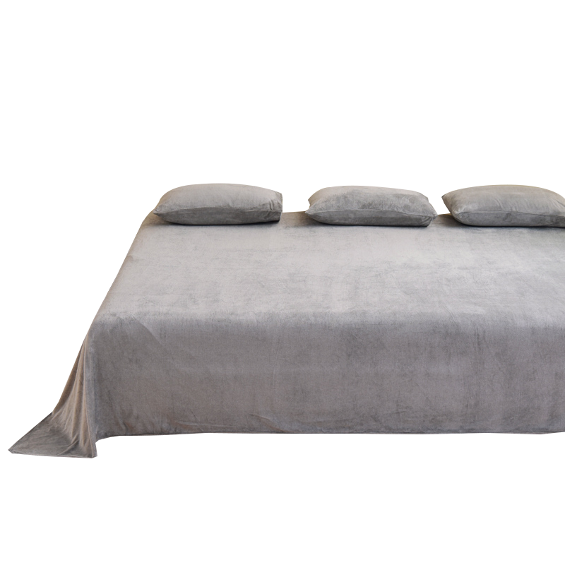 梦特娇牛奶绒床单冬天加厚珊瑚绒被单枕套三件套学生宿舍双人床炕单