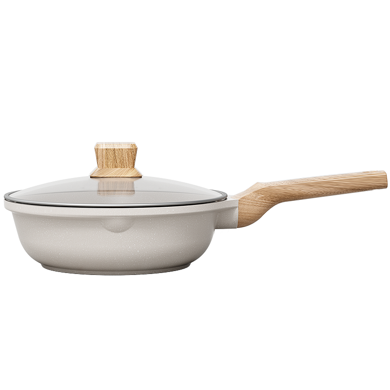 荣事达(Royalstar)平底锅24cm煎锅麦饭石不粘家用加深无油煎蛋煎牛排煎饼电磁炉煤气灶专用RA12210104