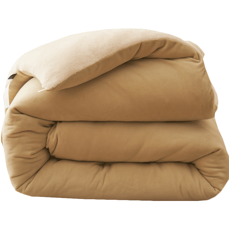 卡洛儿杜香双面加绒被子被芯牛奶绒冬被加厚保暖学生宿舍单双人棉被褥子冬季