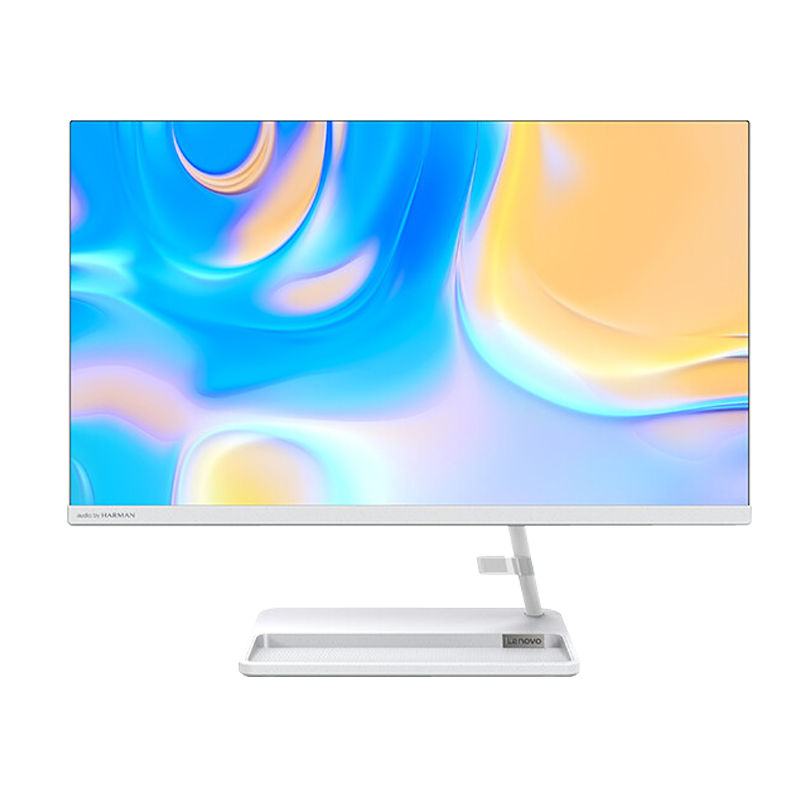 联想(Lenovo)小新24 23.8英寸一体台式机电脑(R5 5500U 8G 1T+512G SSD 摄像头 win11 无线键鼠)白色 定制