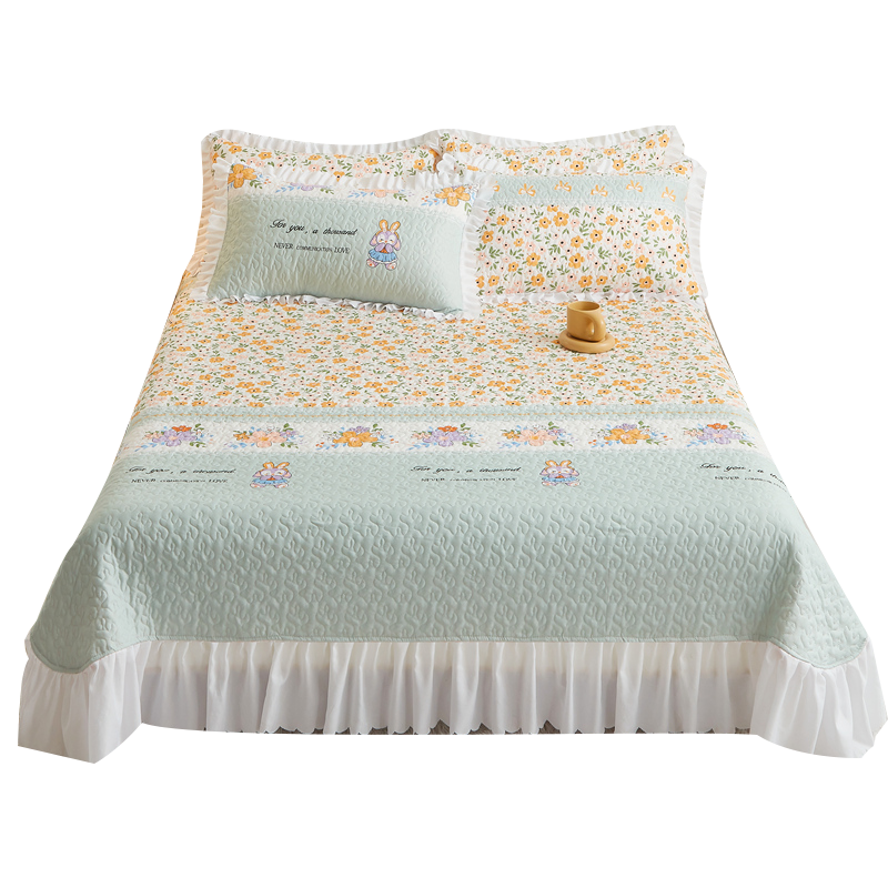 珍珠棉床盖三件套高档2022年新款四季通用床单夹棉单件榻榻米炕厚盖垫