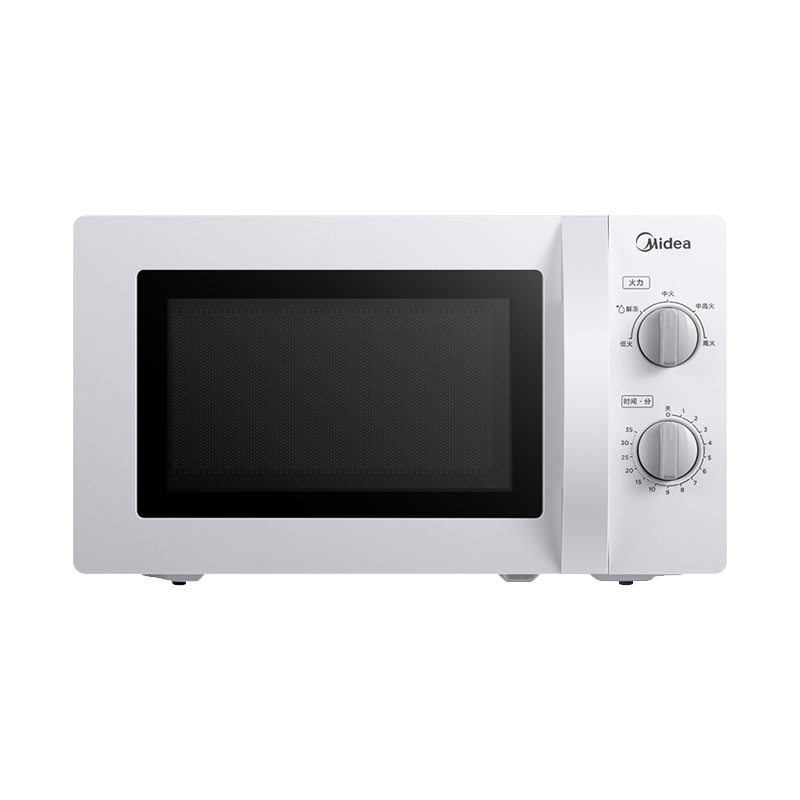 美的(Midea)微波炉 20升家用 360°转盘加热 易清洁内胆 旋钮操控 精准控温 五档火力PM20A0