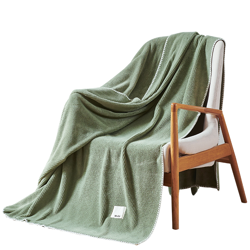 华夫格加厚珊瑚绒毛毯子冬季午睡盖毯春秋法兰绒学生宿舍铺床1