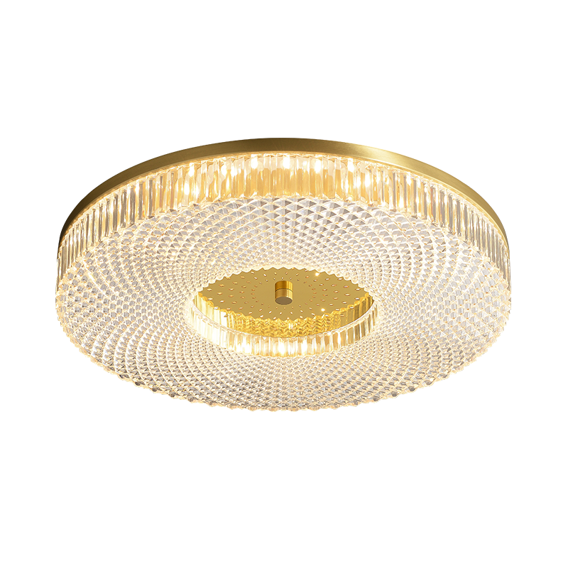 克罗斯塔 新中式全铜吸顶灯轻奢大气客厅灯现代简约个性卧室餐厅书房灯具