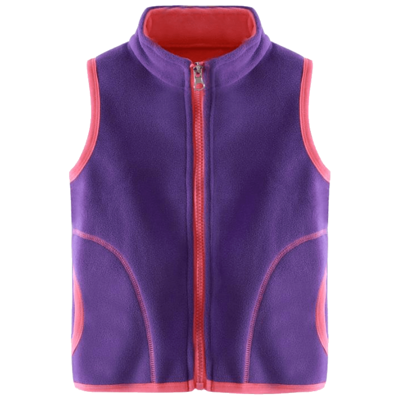 KIDS MAM&DAD 秋冬儿童马甲摇粒绒双层复合背心男女童装中大童摇粒绒外穿坎肩马甲