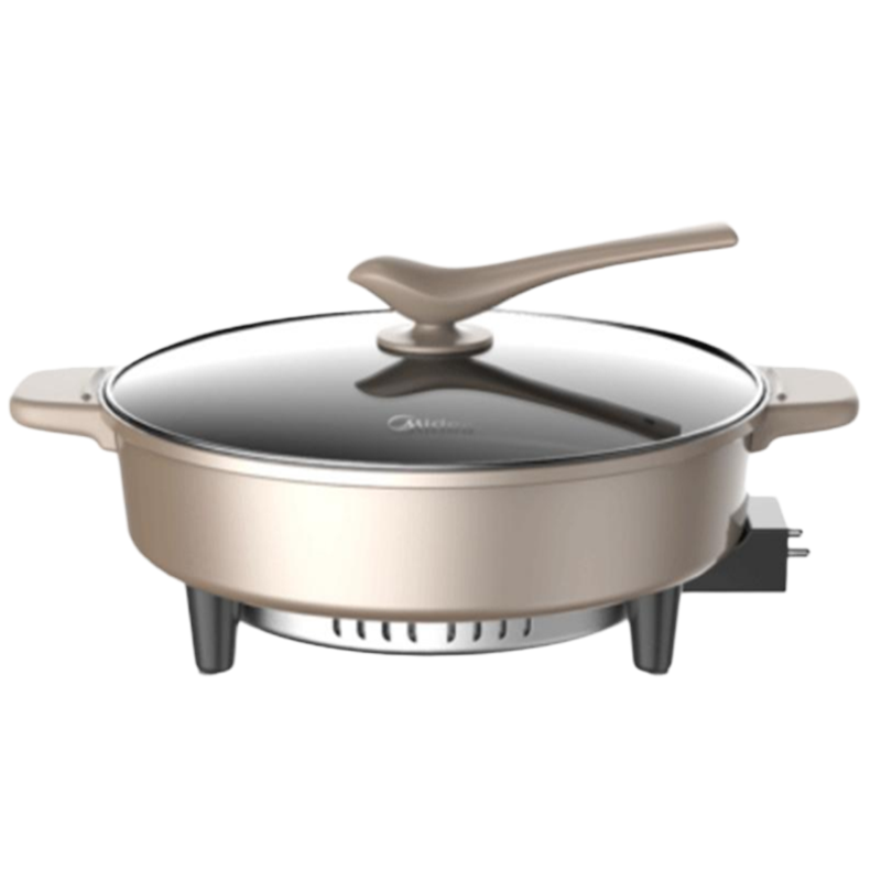 美的(Midea) 电火锅MC-DH3411 一锅多用 无极调温 不粘易洁 家用多功能电煮锅电热锅 6L大容量