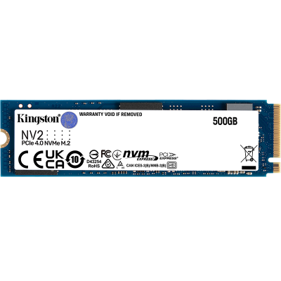 金士顿(Kingston) 500G SSD固态硬盘 M.2接口(NVMe协议) NV2系列PCIe 4.0兼容PCIe 3.0