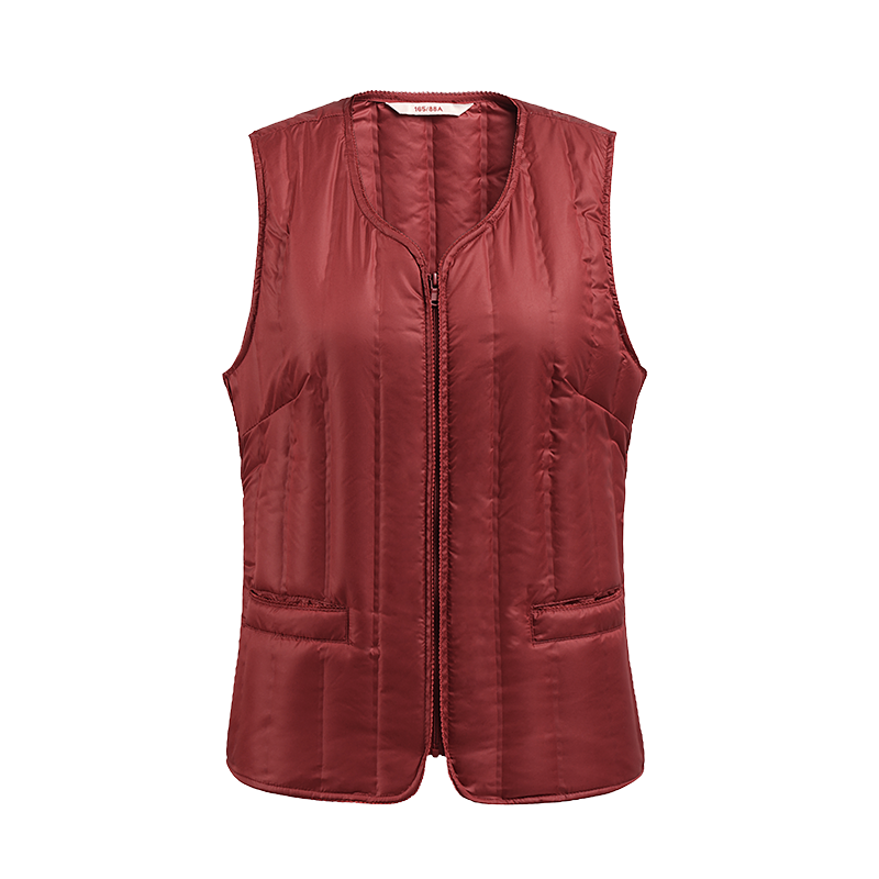 雪中飞羽绒服女2022年冬款显瘦修身轻薄短款内搭羽绒马甲鸭绒外套