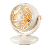 美的(Midea)电风扇家用轻音低噪空气循环扇小型摇头空调办公室落地扇宿舍小台扇GAF18AD 暖心橙