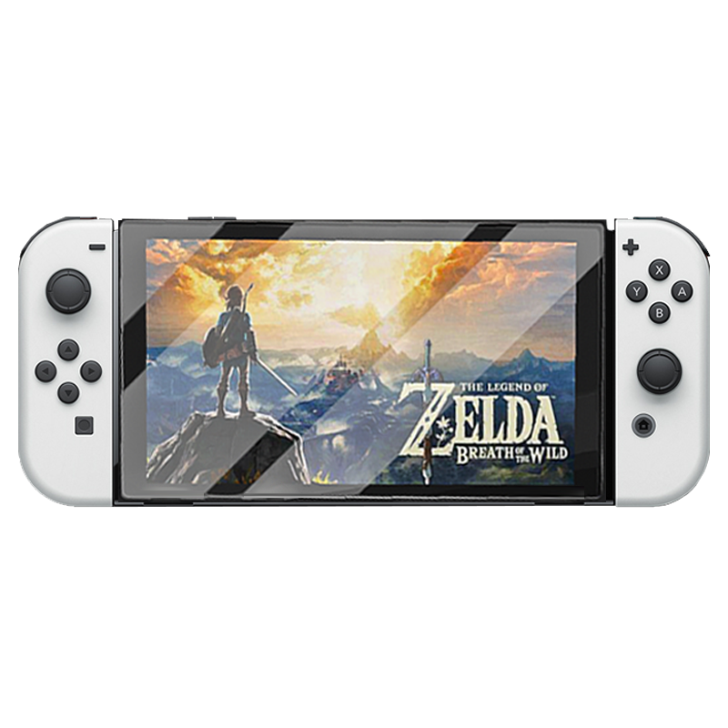 鑫喆 任天堂switch oled钢化膜ns全屏覆盖贴膜OLED游戏机屏幕护眼蓝光保护膜抗指纹磨砂防爆钢化玻璃膜配件