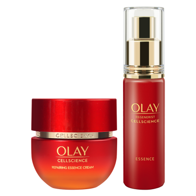 OLAY玉兰油超红瓶面霜50g+精华30ml组合胜肽紧致保湿滋润秋冬护肤