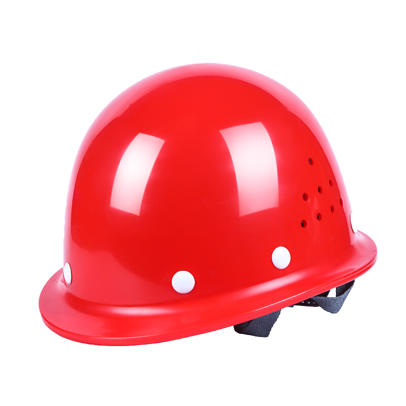 DXBG安全帽 SD6玻璃钢国标加厚透气按钮款 工地电力施工工程头盔红色