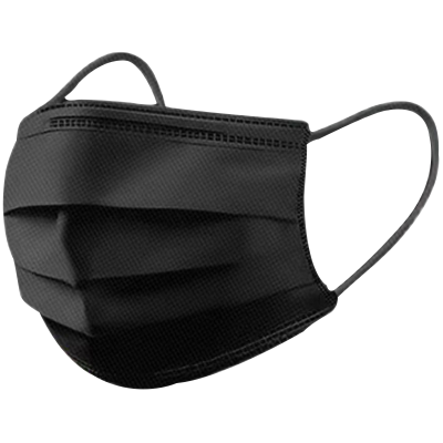 DXBG一次性口罩蓝色三层防护防尘口罩透气男女成人口罩 黑色(10包/100只)