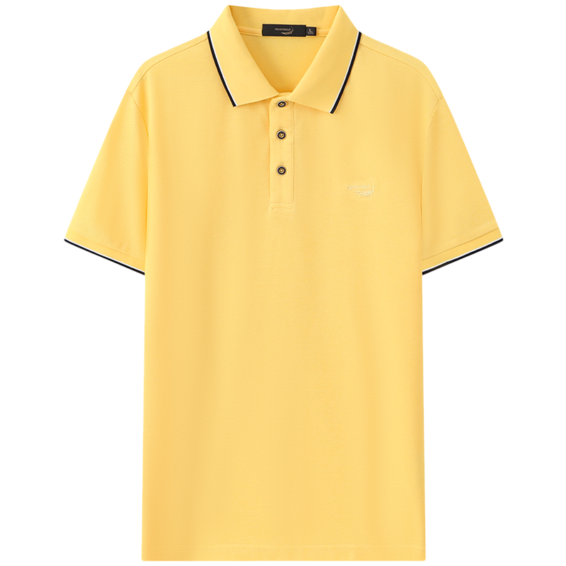 鳄鱼恤 CROCODILE 夏季新品男士时尚休闲亮丽纯色翻领短袖上衣 polo衫男 半袖男装 发顺丰BA-52167